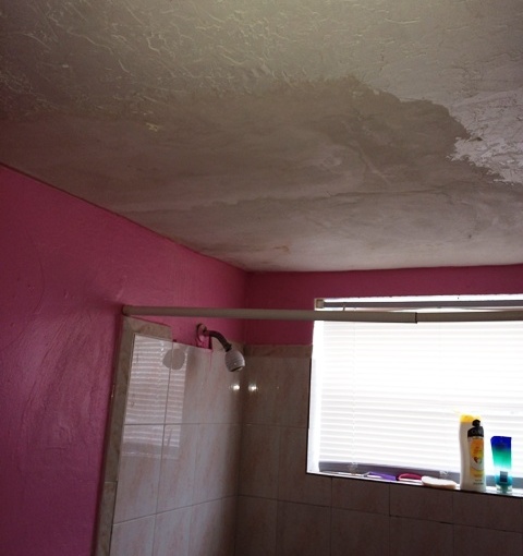 bathroom ceiling with mold