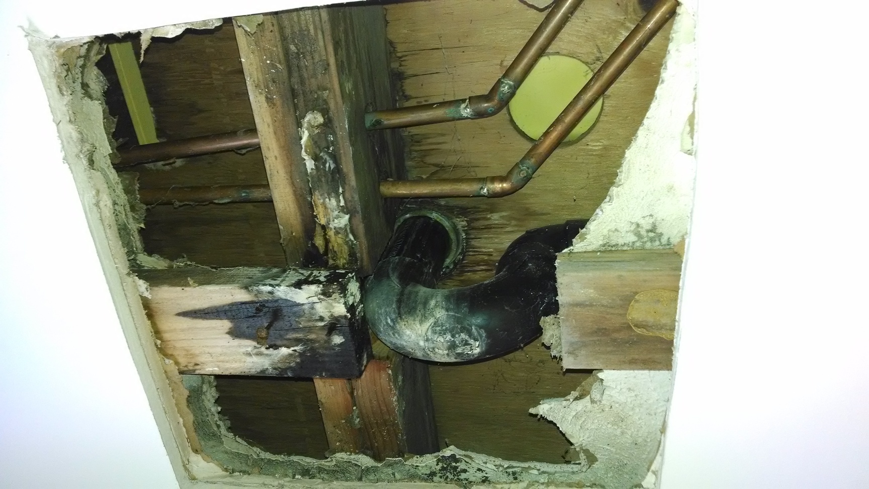 Celing leaking pipe mold