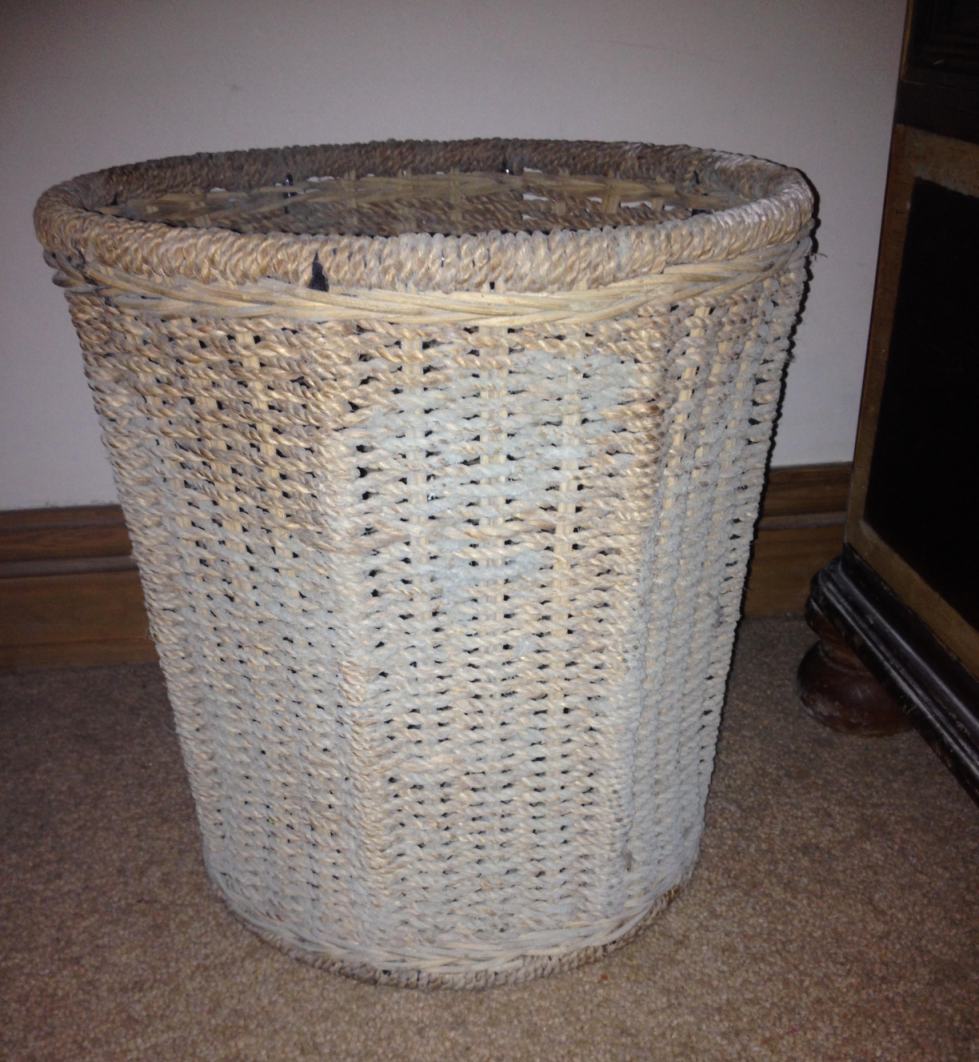 Moldy wicker basket